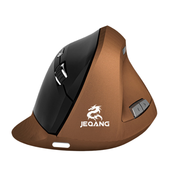 JW-583 Vertical Ergonomic Mouse – 2.4G + Bluetooth Dual Mode, Rechargeable 6-Key Mouse, High DPI, Auto Sleep